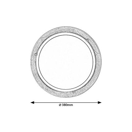 Brilagi - Plafoniera ORBIS 2x E27/60W/230V Ø 38 cm pino