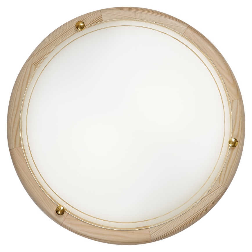 Brilagi - Plafoniera ORBIS 2xE27/60W/230V Ø 38 cm in pino