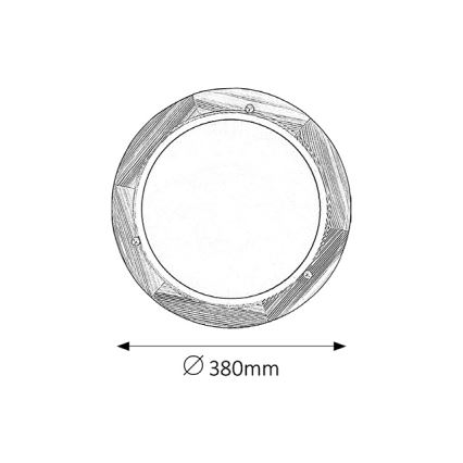 Brilagi - Plafoniera ORBIS 2xE27/60W/230V Ø 38 cm in pino
