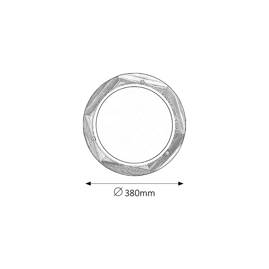 Brilagi - Plafoniera ORBIS 2xE27/60W/230V Ø 38 cm in pino