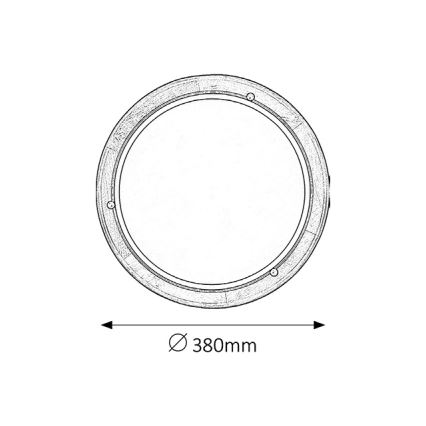 Brilagi - Plafoniera ORBIS 2xE27/60W/230V Ø 38 cm pino