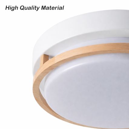 Brilagi - Plafoniera ORINO 2xE27/40W/230V Ø 27 cm bianco/rovere
