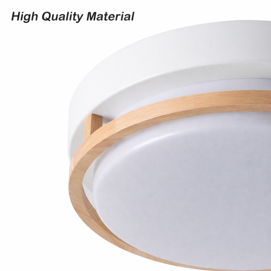 Brilagi - Plafoniera ORINO 2xE27/40W/230V Ø 27 cm bianco/rovere