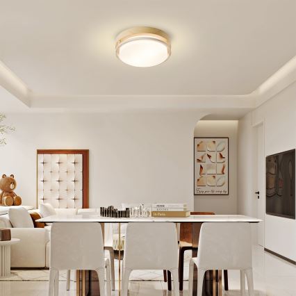 Brilagi - Plafoniera ORINO 2xE27/40W/230V Ø 27 cm effetto legno/rovere