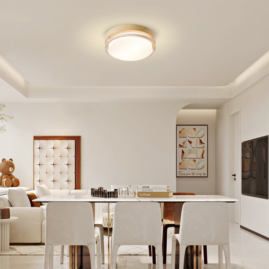 Brilagi - Plafoniera ORINO 2xE27/40W/230V Ø 27 cm effetto legno/rovere