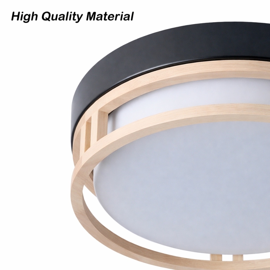 Brilagi - Plafoniera ORINO 2xE27/40W/230V Ø 27 cm nero/rovere