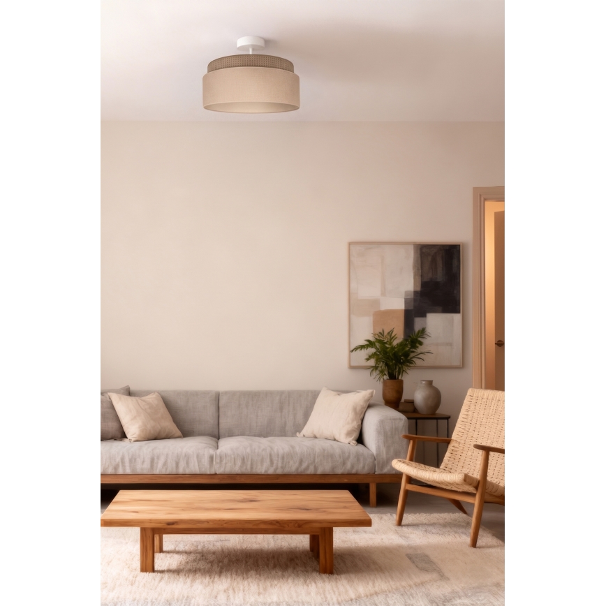 Brilagi - Plafoniera PADOVA 1xE27/60W/230V Ø 40 cm beige