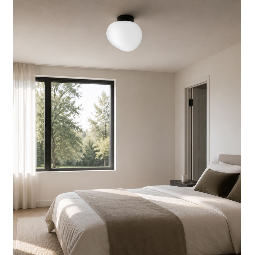 BRILAGI - Plafoniera PEBBLES 1xE27/40W/230V Ø 20 cm nera