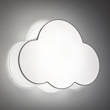 Brilagi - Plafoniera per bambini NIMBUS 4xE27/15W/230V 46x63 cm grigia
