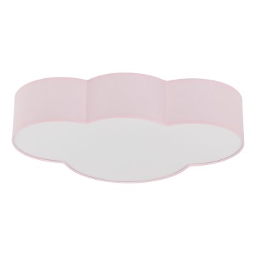 Brilagi - Plafoniera per bambini NIMBUS 4xE27/15W/230V 46x63 cm rosa