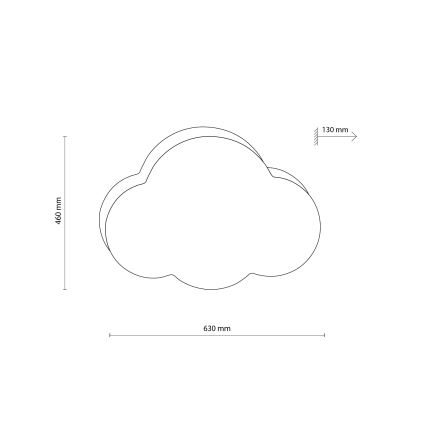 Brilagi - Plafoniera per bambini NIMBUS 4xE27/15W/230V bianca