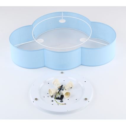 Brilagi - Plafoniera per bambini NIMBUS 4xE27/15W/230V blu