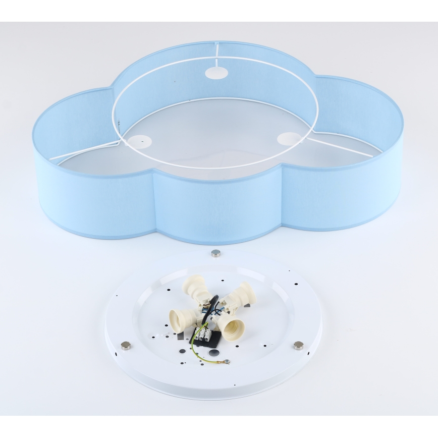 Brilagi - Plafoniera per bambini NIMBUS 4xE27/15W/230V blu
