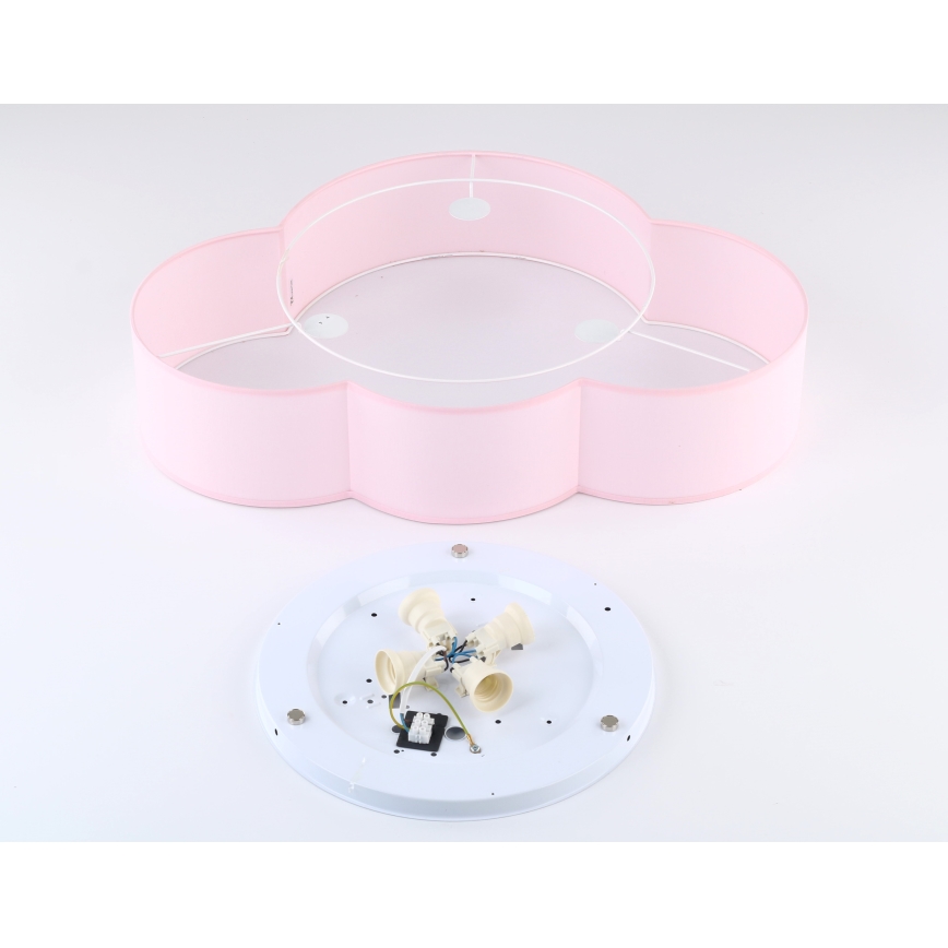 Brilagi - Plafoniera per bambini NIMBUS 4xE27/15W/230V rosa