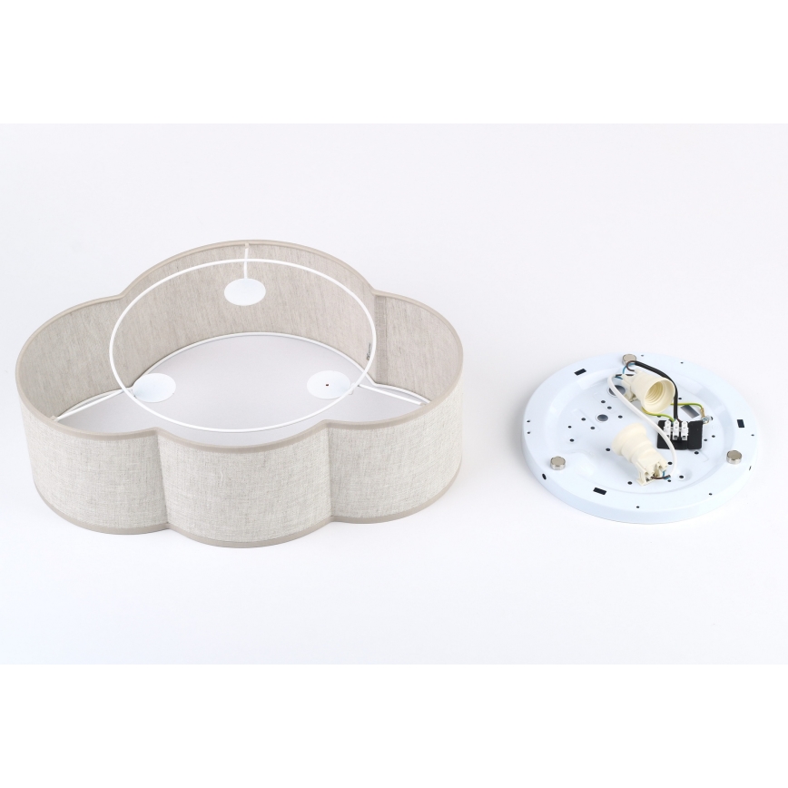 Brilagi - Plafoniera per bambini NIMBUS LINEN 2xE27/15W/230V beige