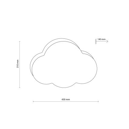 Brilagi - Plafoniera per bambini NIMBUS MINI 2xE27/15W/230V rosa