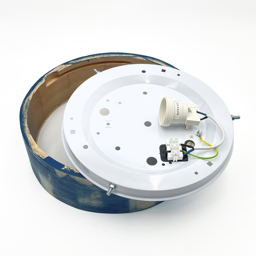 Brilagi - Plafoniera PINO 1xE27/15W/230V pino/blu Ø 27,5 cm