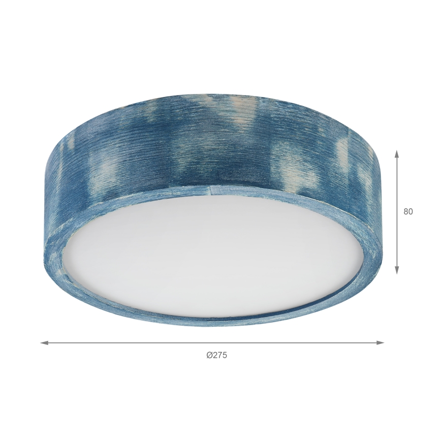 Brilagi - Plafoniera PINO 1xE27/15W/230V pino/blu Ø 27,5 cm