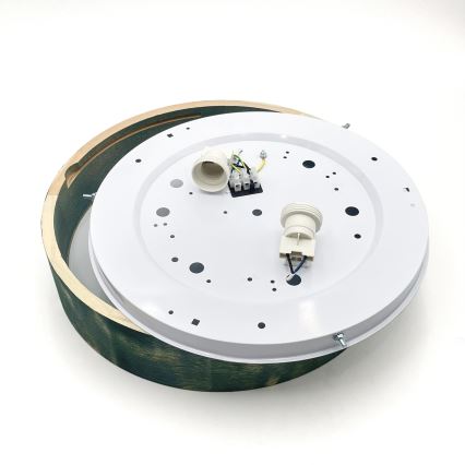 Brilagi - Plafoniera PINO 2xE27/15W/230V pino/verde Ø 37,5 cm