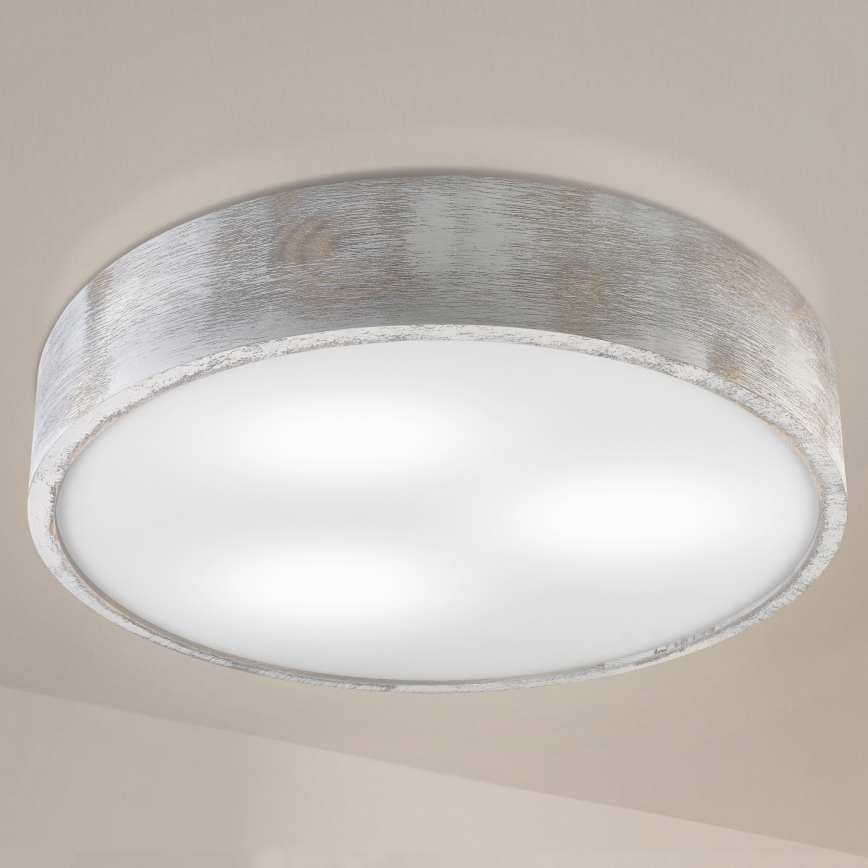 Brilagi - Plafoniera PINO 3xE27/15W/230V in pino/argento diam. 47,5 cm