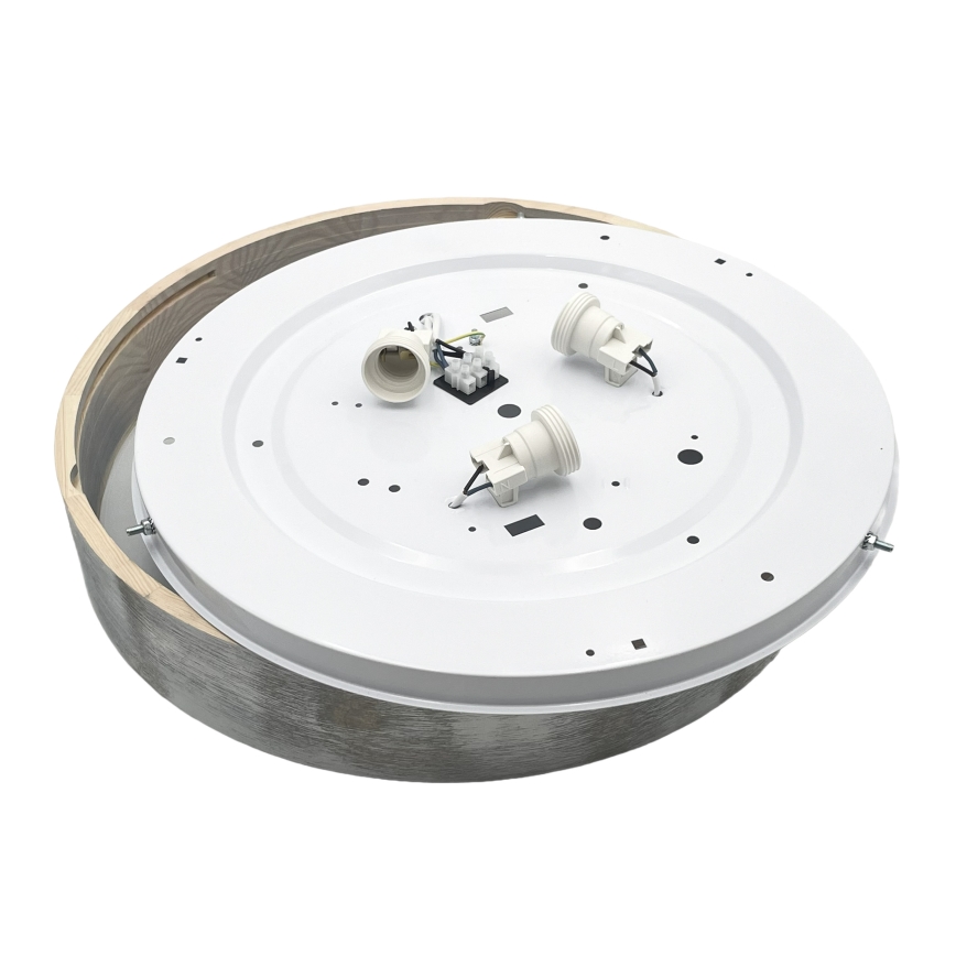 Brilagi - Plafoniera PINO 3xE27/15W/230V in pino/argento diam. 47,5 cm