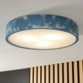 Brilagi - Plafoniera PINO 3xE27/15W/230V in pino/blu Ø 47,5 cm