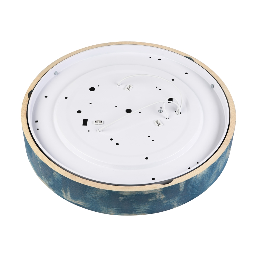 Brilagi - Plafoniera PINO 3xE27/15W/230V in pino/blu Ø 47,5 cm