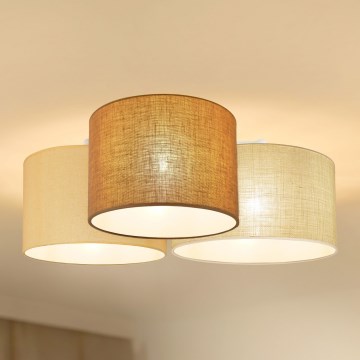 Brilagi - Plafoniera RAGNO 3xE27/15W/230V beige/color crema