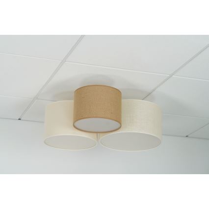 Brilagi - Plafoniera RAGNO 3xE27/15W/230V beige/color crema