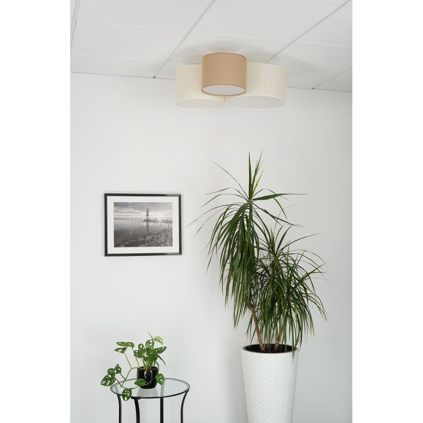 Brilagi - Plafoniera RAGNO 3xE27/15W/230V beige/color crema