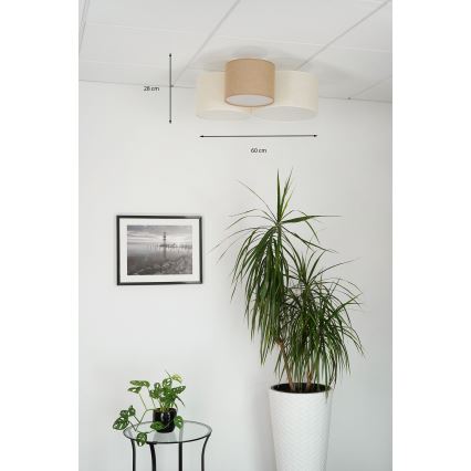 Brilagi - Plafoniera RAGNO 3xE27/15W/230V beige/color crema