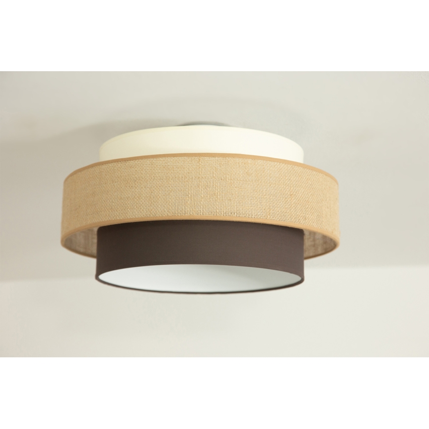 Brilagi - Plafoniera RESNA 1xE27/60W/230V Ø 40 cm beige/nero