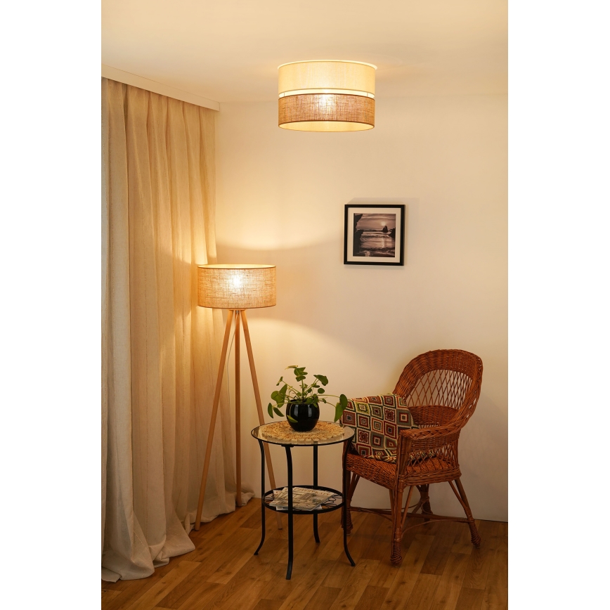 Brilagi - Plafoniera ROYAL YUTE 1xE27/15W/230V diametro 40 cm beige/color crema