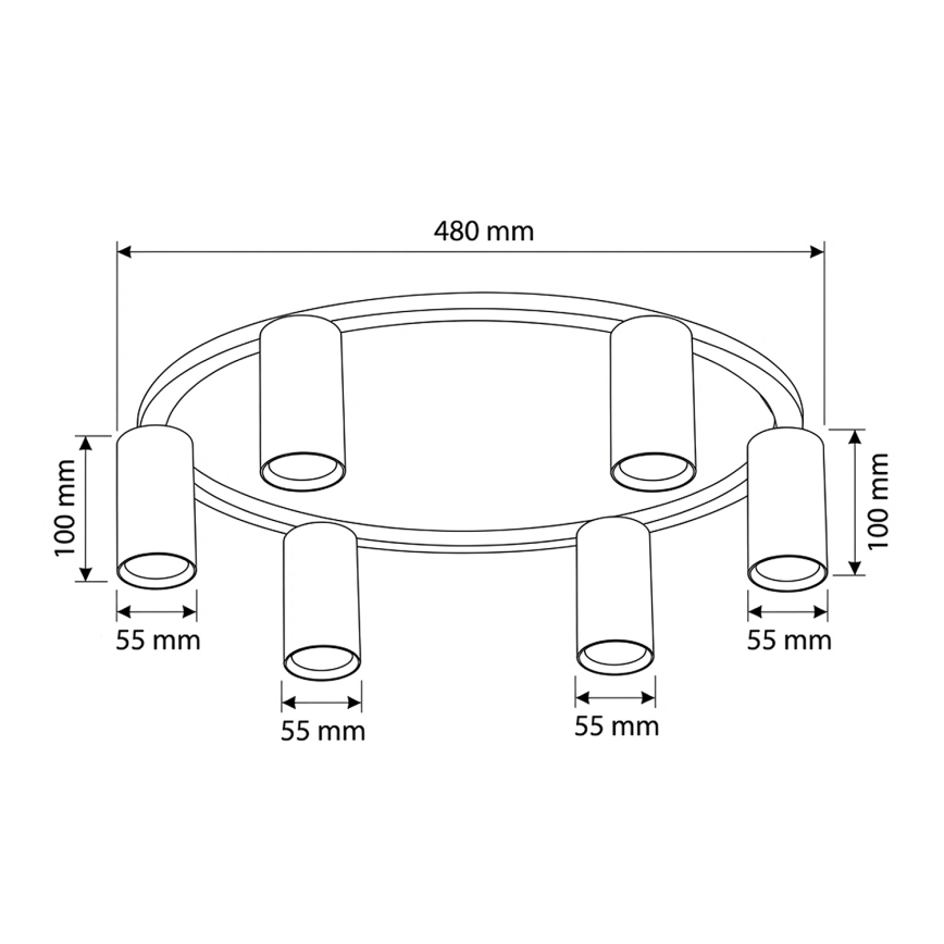 BRILAGI - Plafoniera SELE 6xGU10/30W/230V beige