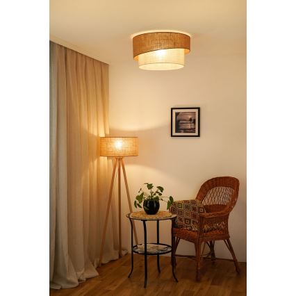 Brilagi - Plafoniera SHINE 1xE27/15W/230V diametro 50 cm beige/color crema