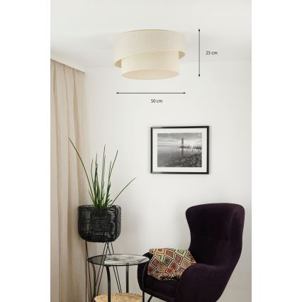 Brilagi - Plafoniera SHINE 1xE27/15W/230V diametro 50 cm color crema