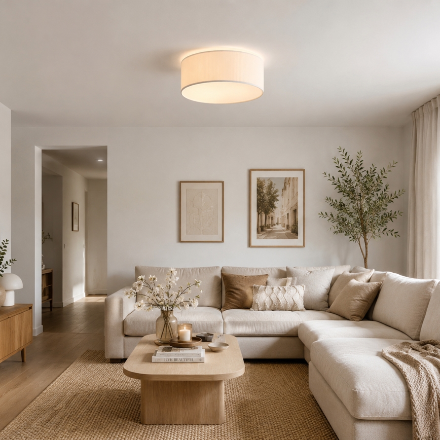 Brilagi - Plafoniera SIRIJA MODERN 2xE27/60W/230V Ø 35 cm crema