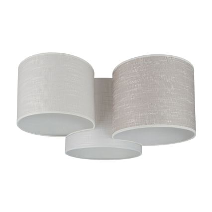 Brilagi - Plafoniera SNAKE 3xE27/15W/230V 50x57 cm grigia/crema