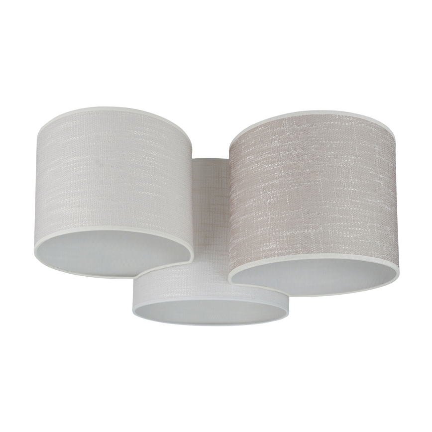 Brilagi - Plafoniera SNAKE 3xE27/15W/230V 50x57 cm grigia/crema