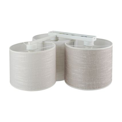 Brilagi - Plafoniera SNAKE 3xE27/15W/230V 50x57 cm grigia/crema