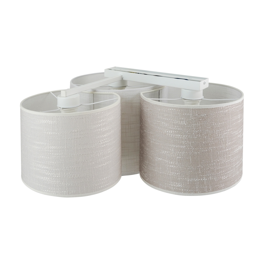 Brilagi - Plafoniera SNAKE 3xE27/15W/230V 50x57 cm grigia/crema