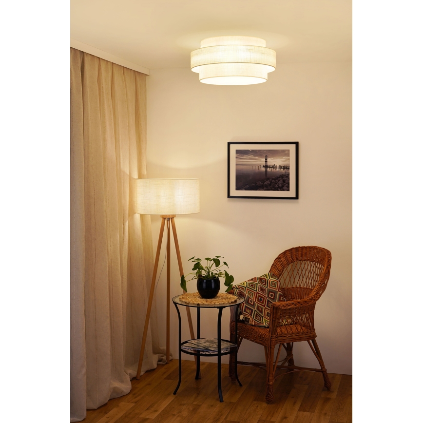Brilagi - Plafoniera SPACE YUTE LED/12W/230V diametro 50 cm 3000K/4000K/6400K color crema