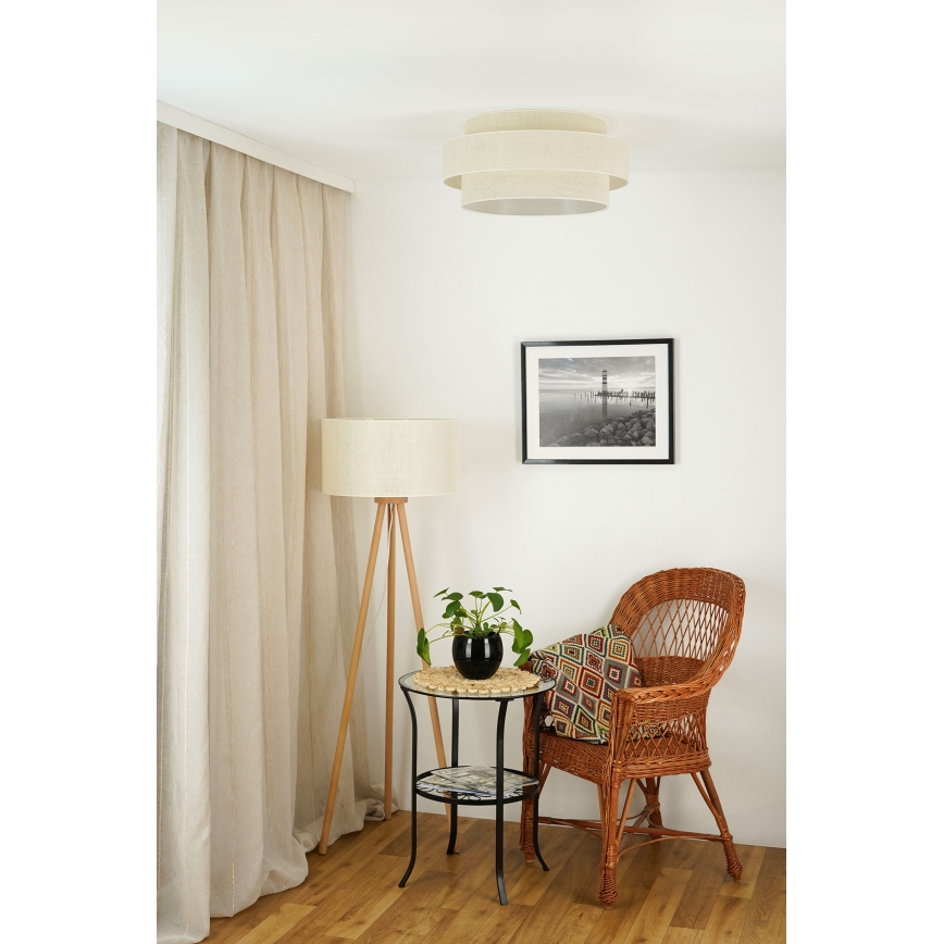 Brilagi - Plafoniera SPACE YUTE LED/12W/230V diametro 50 cm 3000K/4000K/6400K color crema