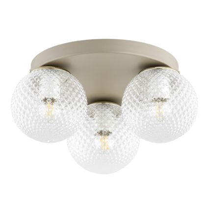 Brilagi - Plafoniera STELLA 3xE27/60W/230V diam. 35 cm beige/oro