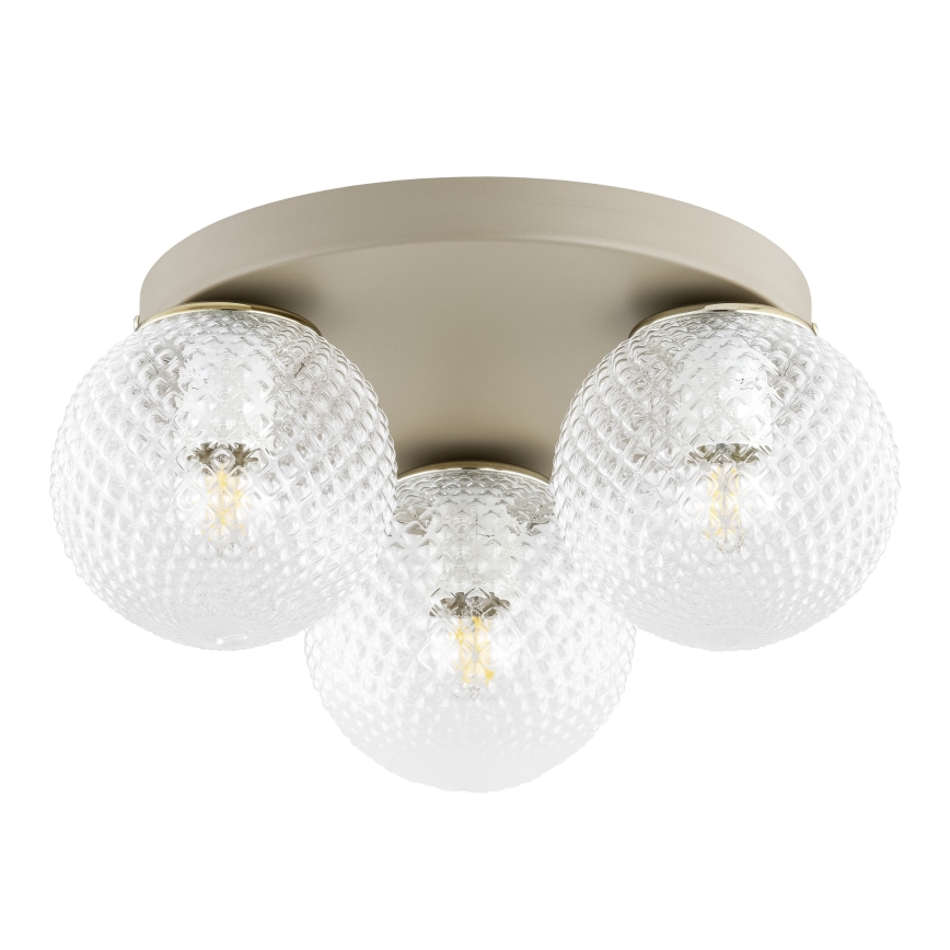 Brilagi - Plafoniera STELLA 3xE27/60W/230V diam. 35 cm beige/oro