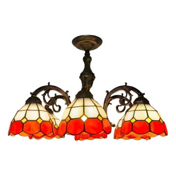 Brilagi - Plafoniera stile Tiffany SIENNA 6xE27/60W/230V Ø 60 cm