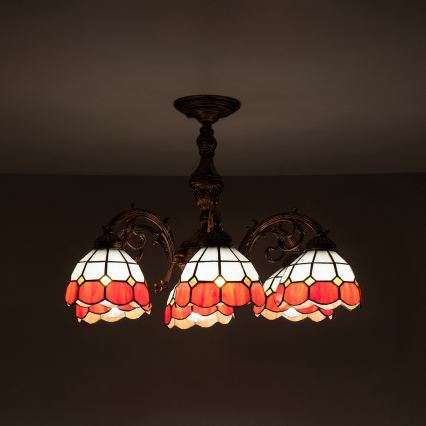 Brilagi - Plafoniera stile Tiffany SIENNA 6xE27/60W/230V Ø 60 cm