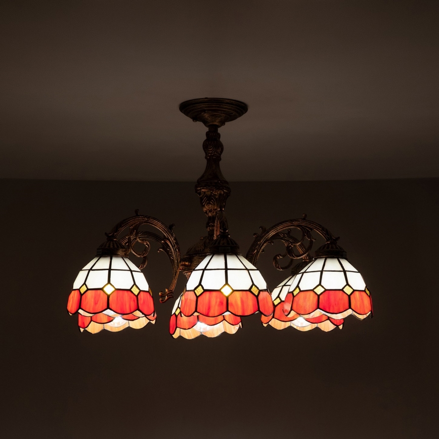 Brilagi - Plafoniera stile Tiffany SIENNA 6xE27/60W/230V Ø 60 cm