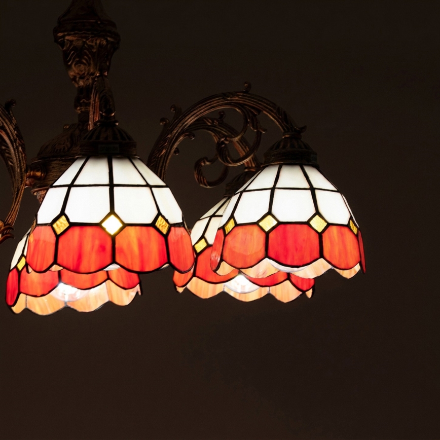 Brilagi - Plafoniera stile Tiffany SIENNA 6xE27/60W/230V Ø 60 cm