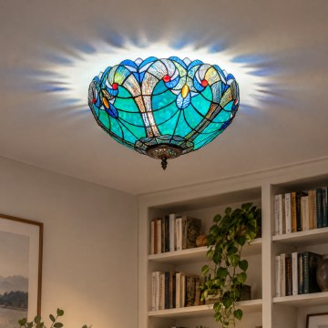 BRILAGI - Plafoniera Tiffany CORAL, vetro colorato, 2xE27/60W/230V, Ø 40 cm